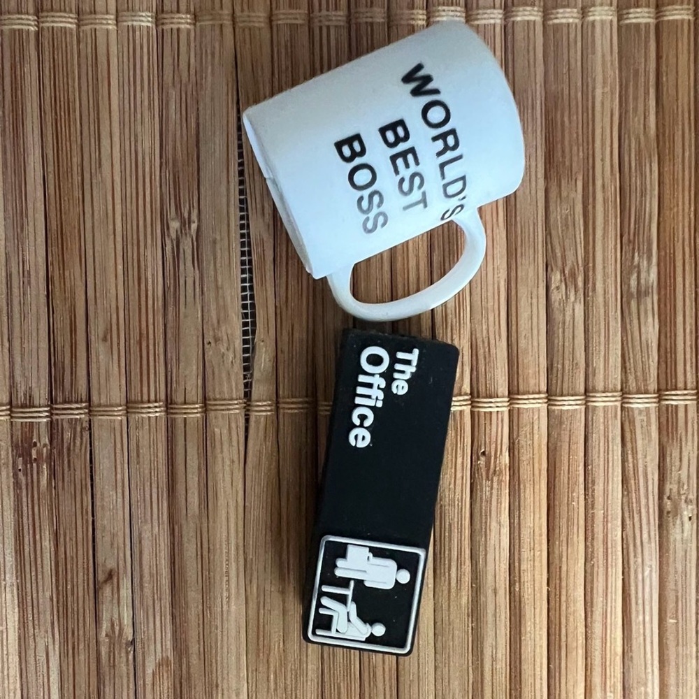 World's Best Boss Mug and The Office wire holder